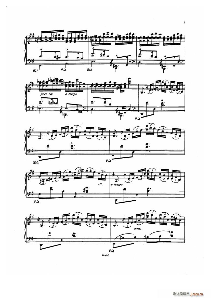 Albeniz op 65 Etudes no 1 7(V)7