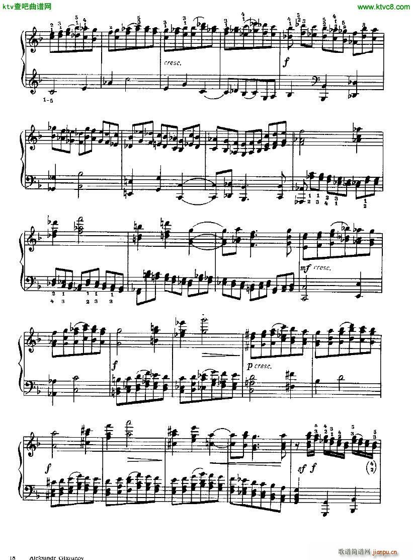 Glazunov Prelude and Fugue in D minor op 62(V)8