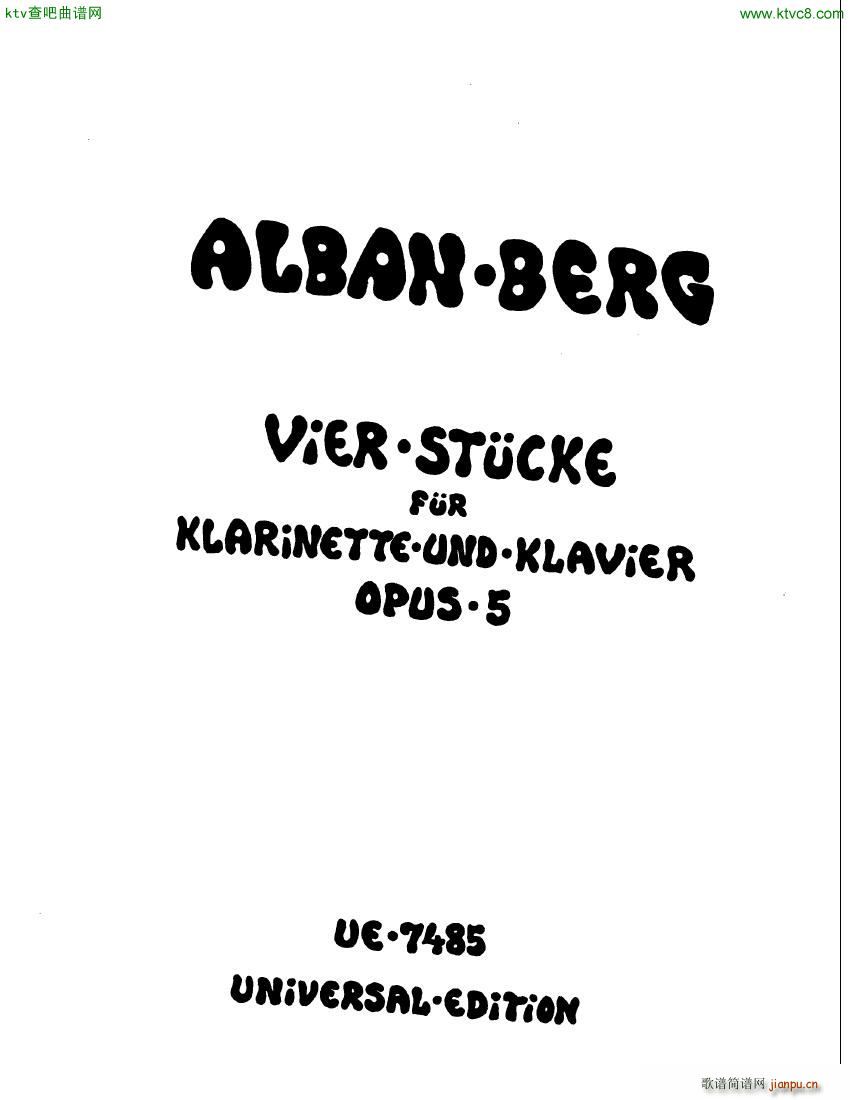 Berg op5 Vier Stcke fr kl klavier(V)1