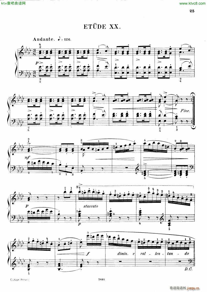 Henri Bertini 1798 1876 25 Easy Etudes Op 100(V)26