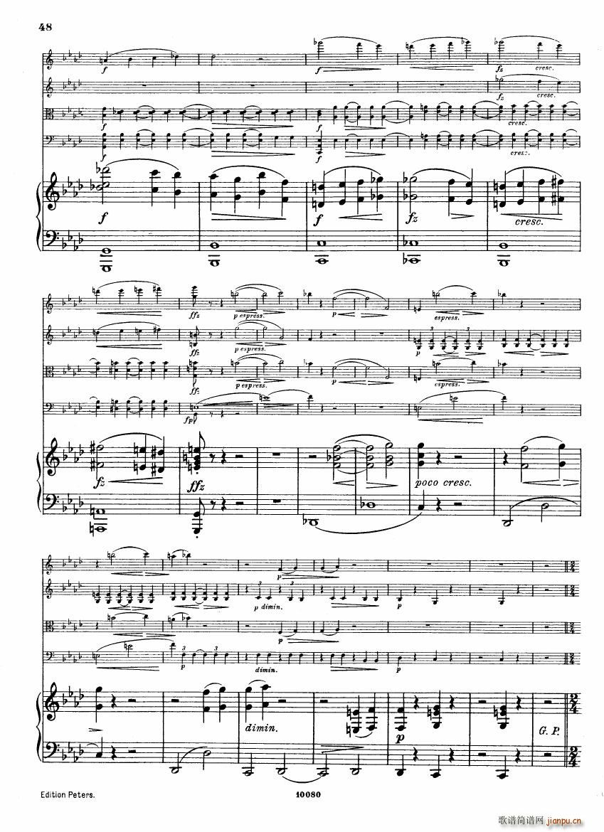 Brahms op 34 Piano Quintet f minor score (V)6