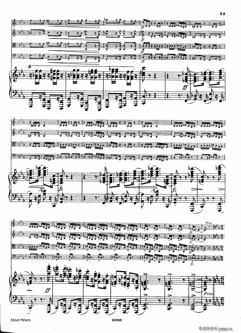 Brahms op 34 Piano Quintet f minor score (V)1