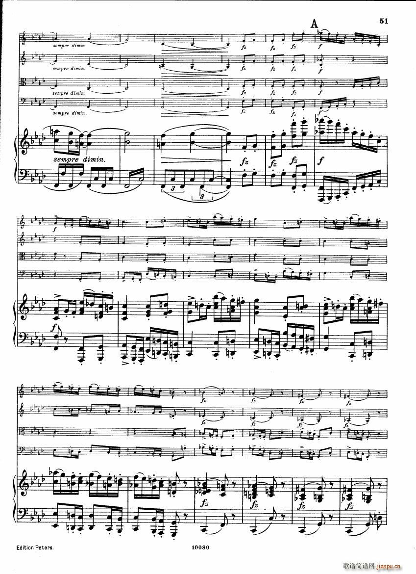 Brahms op 34 Piano Quintet f minor score (V)9