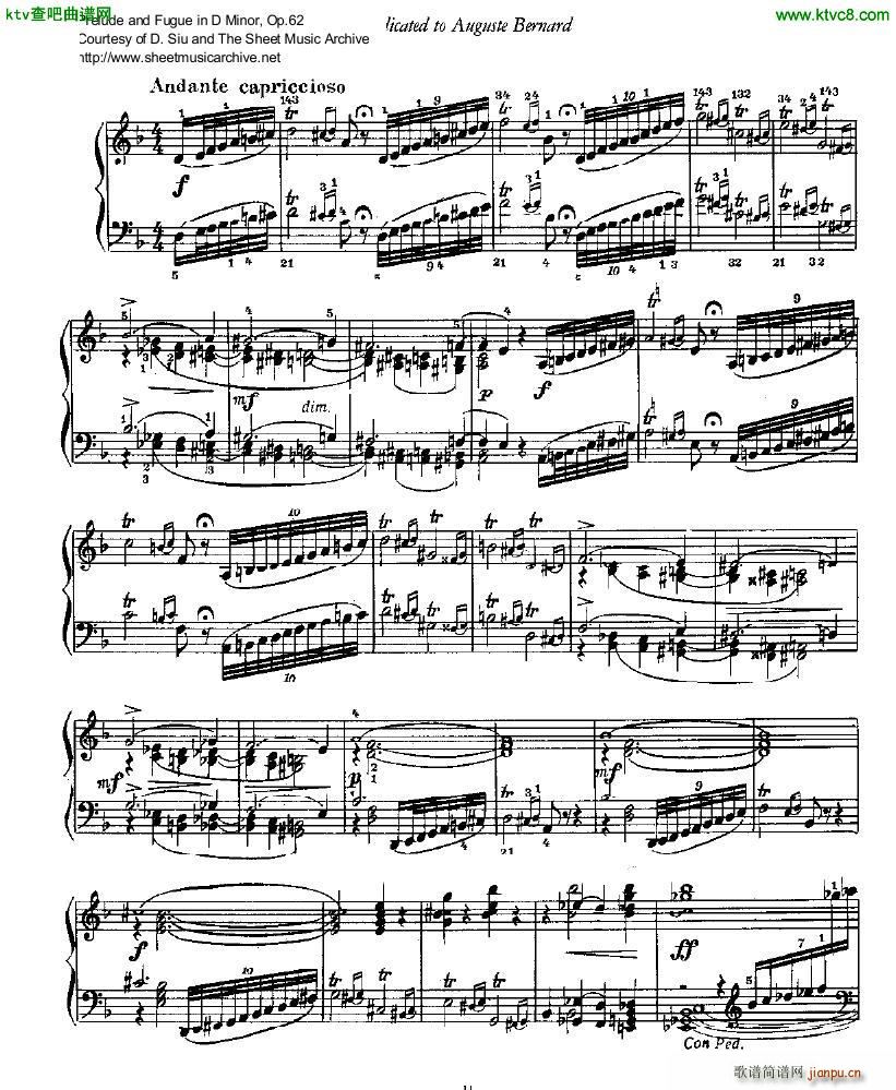 Glazunov Prelude and Fugue in D minor op 62(V)1