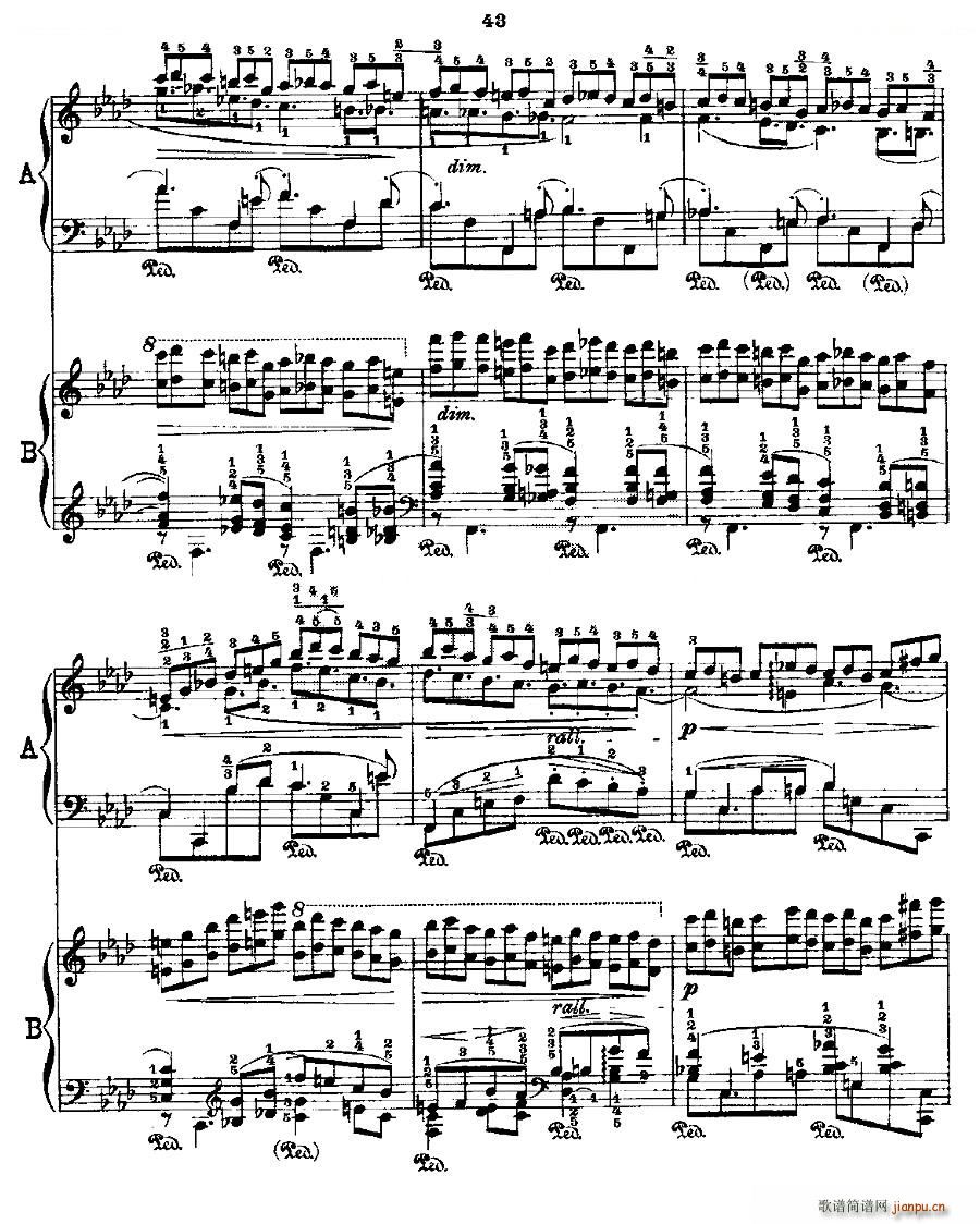 Ф  Fr Chopin Op 25 No2 3(V)5