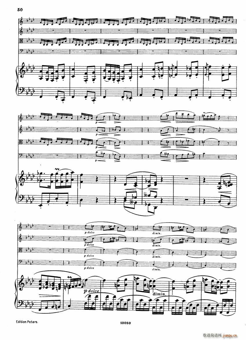 Brahms op 34 Piano Quintet f minor score (V)8