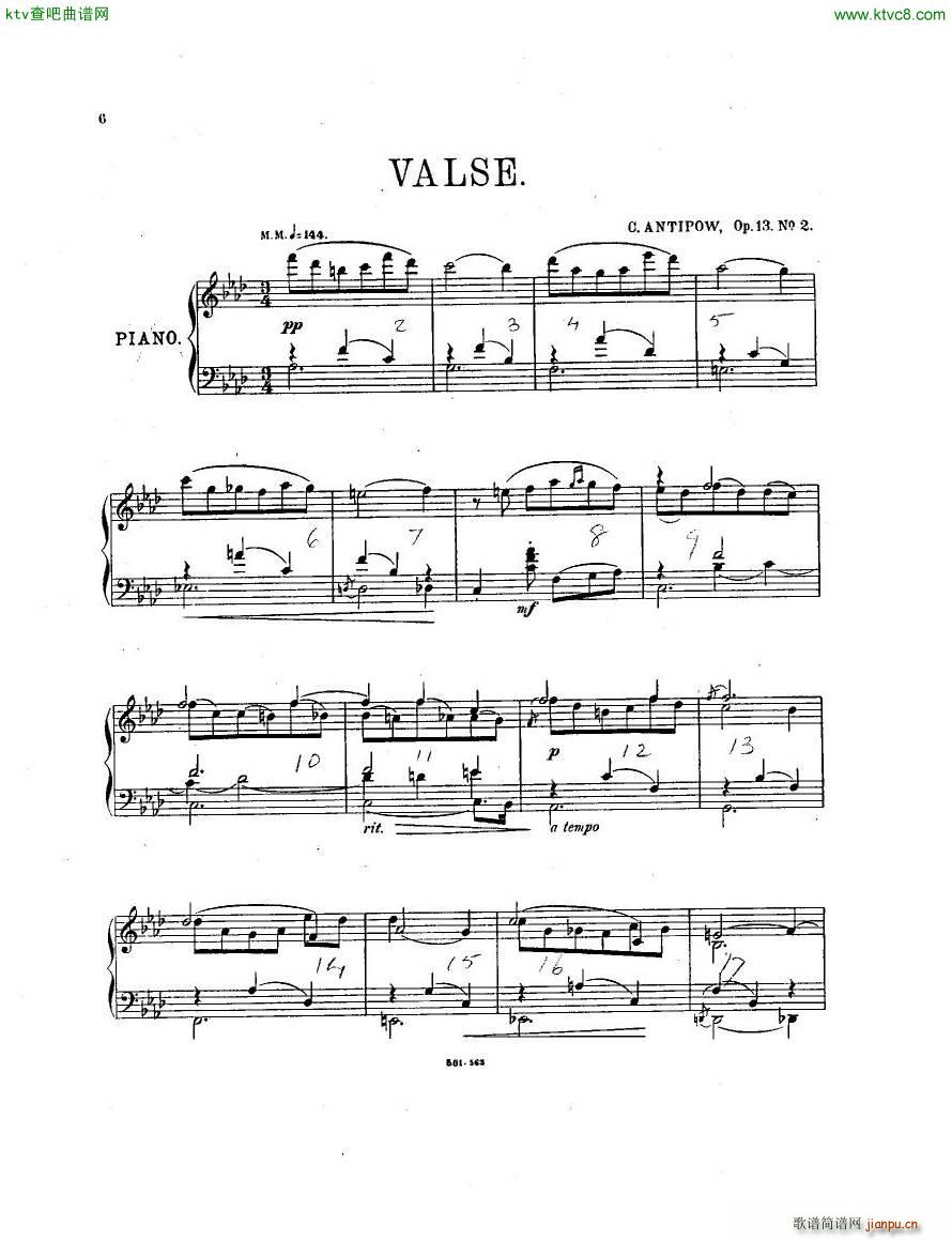 Antipov op 13 Impromptu et Valse(V)5