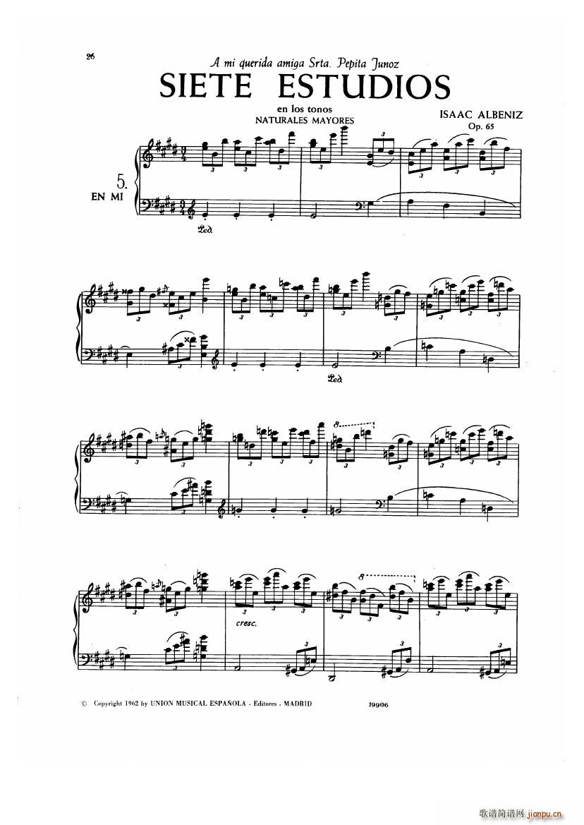 Albeniz op 65 Etudes no 1 7(V)26